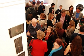 Guests at the private view for A Nervous Encounter